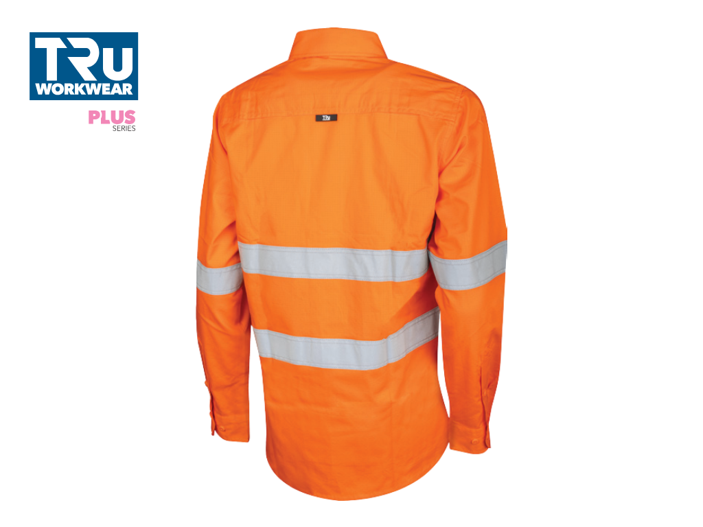 DSW1169T1 Womens Ripstop Vented L/S Hi-Vis Shirt With Reflective Tape