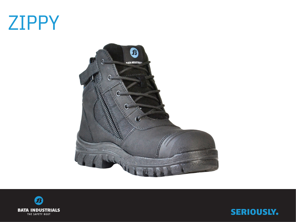 Work Boots - Zippy- Black