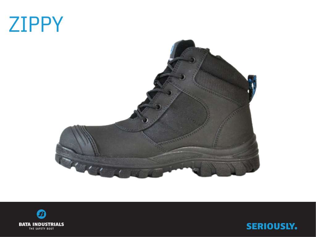 Work Boots - Zippy- Black