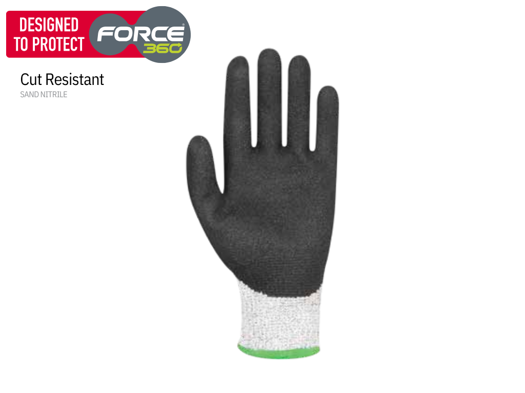 GWORX203 Cut D Resistant Sand Nitrile Gloves - 12 pack
