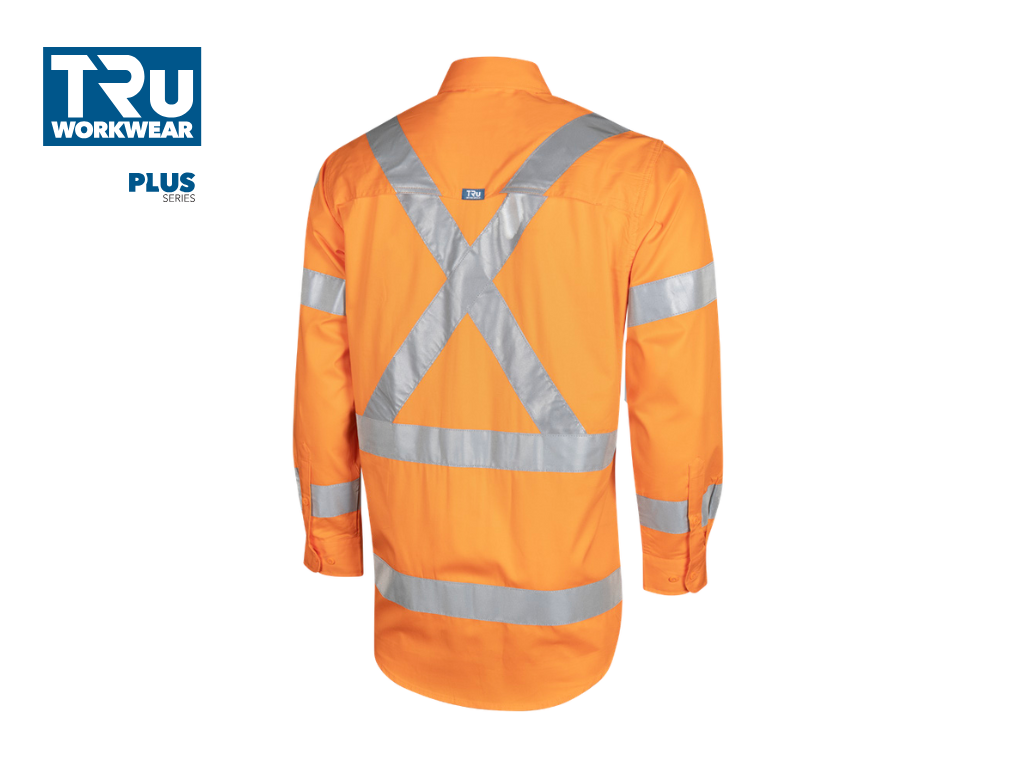 CS1000T5 Lightweight NSW Rail Vented L/S Hi-Vis Drill Shirt with Reflective Tape