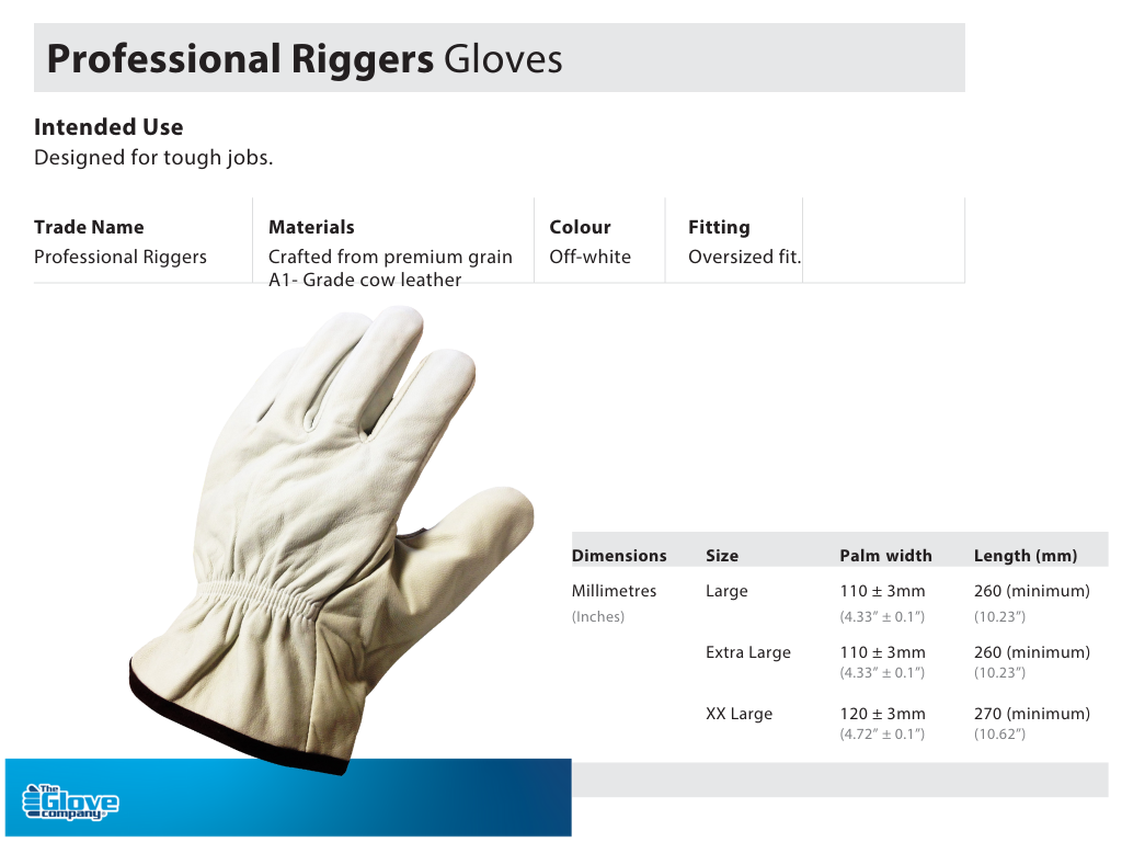 Professional Grade Leather Riggers Gloves - 12 pack