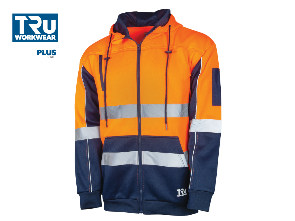 TF2959T1 Two-Tone Fleece Hoodie with Reflective Tape