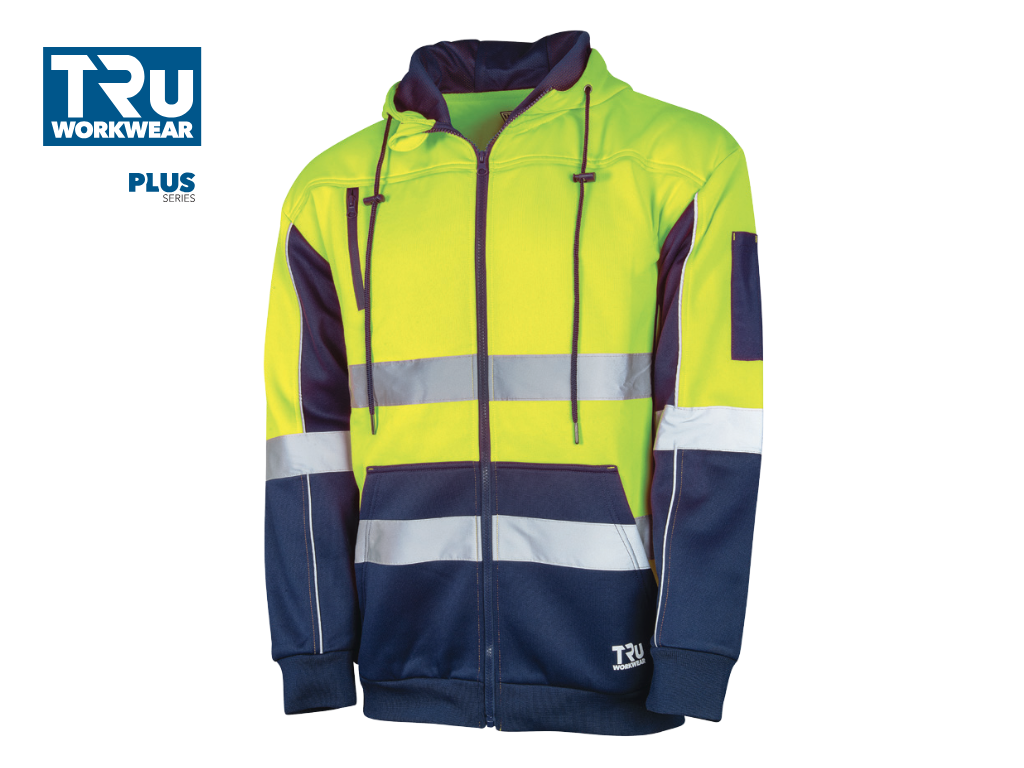 TF2959T1 Two-Tone Fleece Hoodie with Reflective Tape
