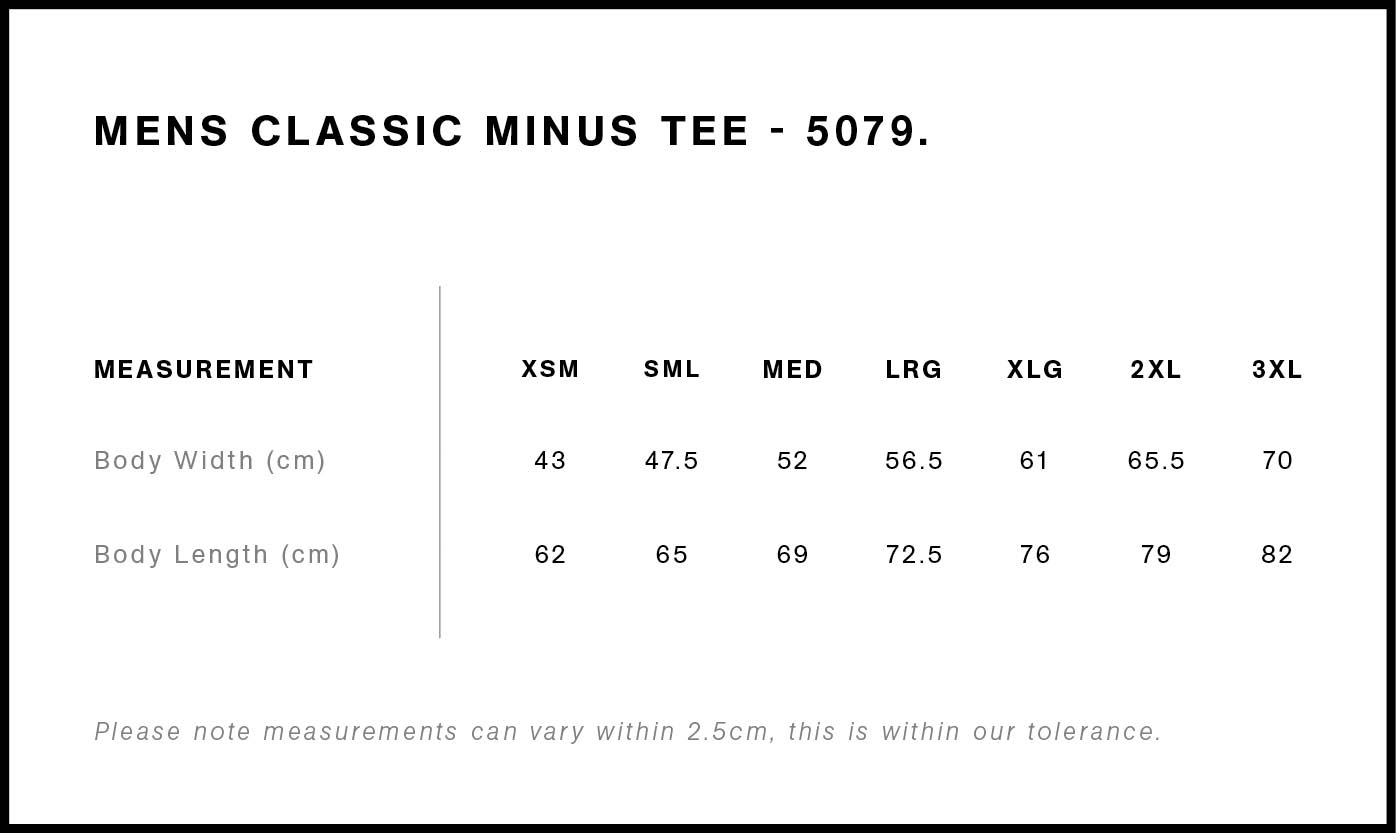 Men's Classic Minus Tee (-5cm) 5079