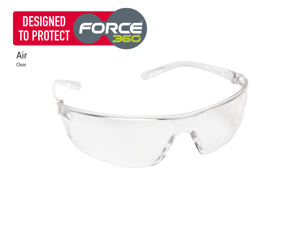 EFPR800 Force 360 Air Glasses Clear - 12 pack