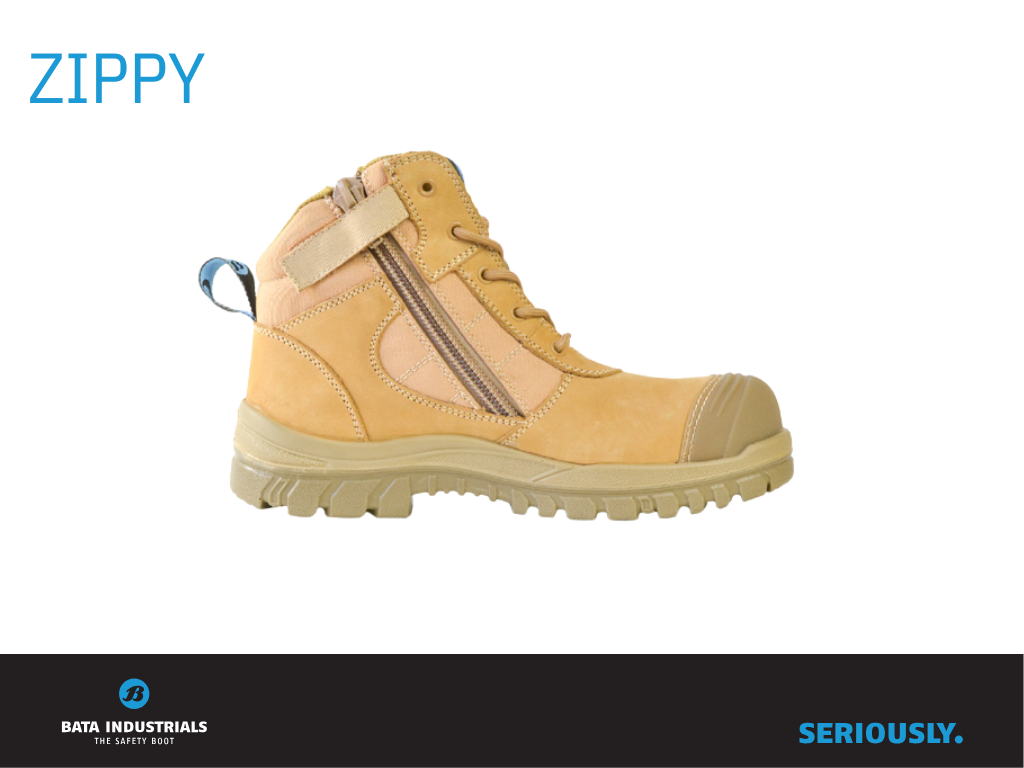 Work Boots - Zippy - Wheat