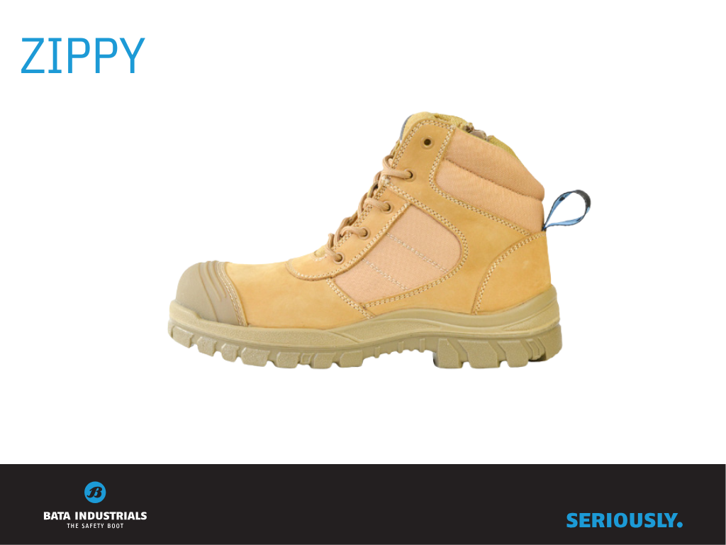Work Boots - Zippy - Wheat