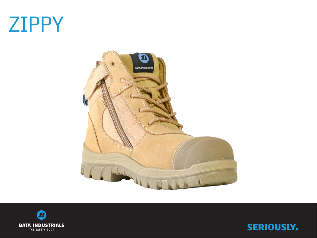 Work Boots - Zippy - Wheat