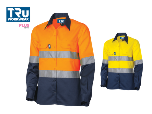 DSW2166T1 Lightweight Vented L/S Hi-Vis Drill Shirt with Reflective Tape