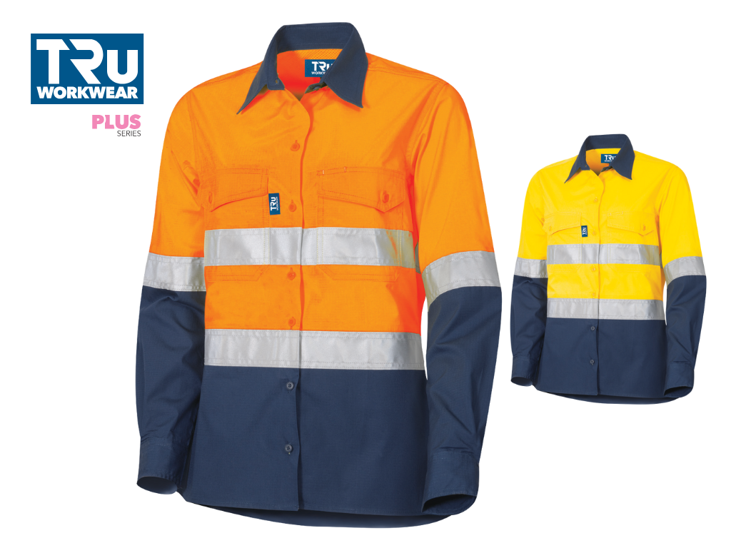 DSW2169T1 Ripstop Vented L/S Hi-Vis Cotton Shirt with Reflective Tape