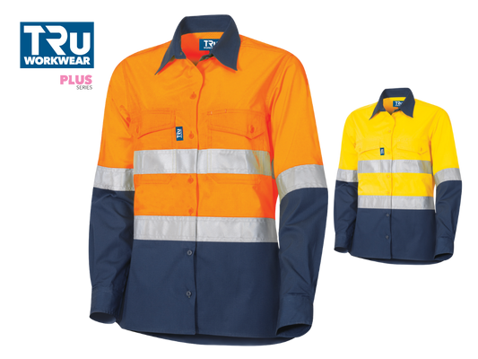 DSW2169T1 Ripstop Vented L/S Hi-Vis Cotton Shirt with Reflective Tape