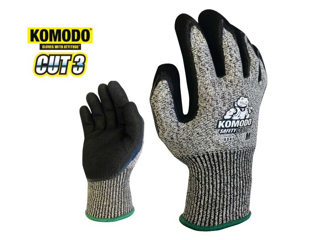 Komodo Safety Gloves - Cut 3 -12 pack