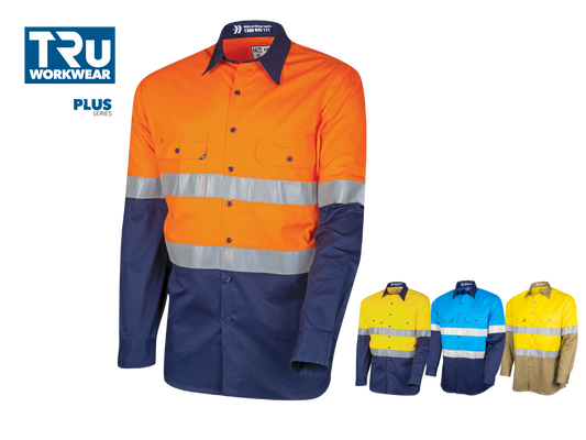CS2000T3 Lightweight Vented Hi-Vis Drill Shirt with Reflective Tape