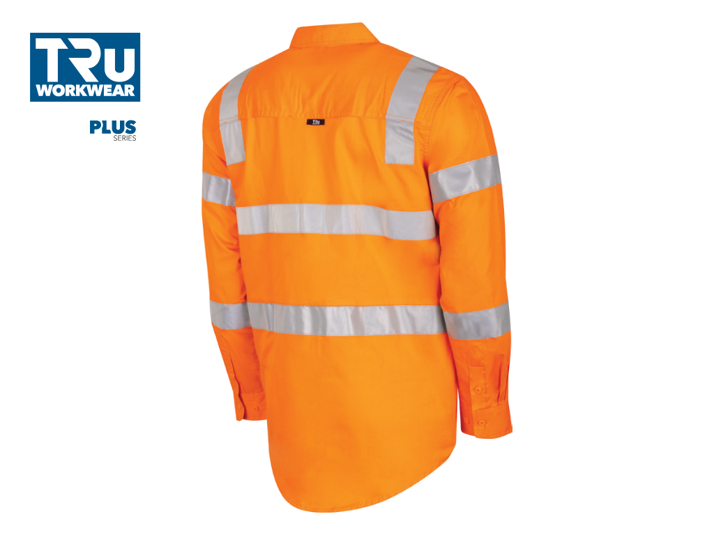 CS1000T4 Lightweight VIC Rail Hi-Vis Drill Shirt with Reflective Tape