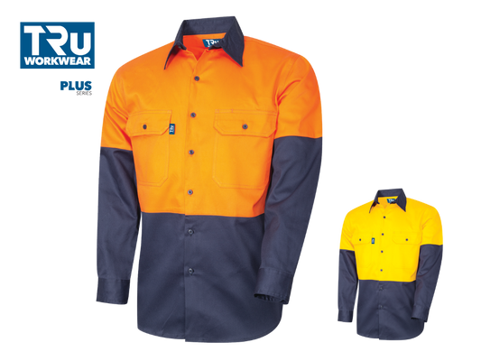 DS2166 Lightweight Vented L/S Hi-Vis Drill Shirt