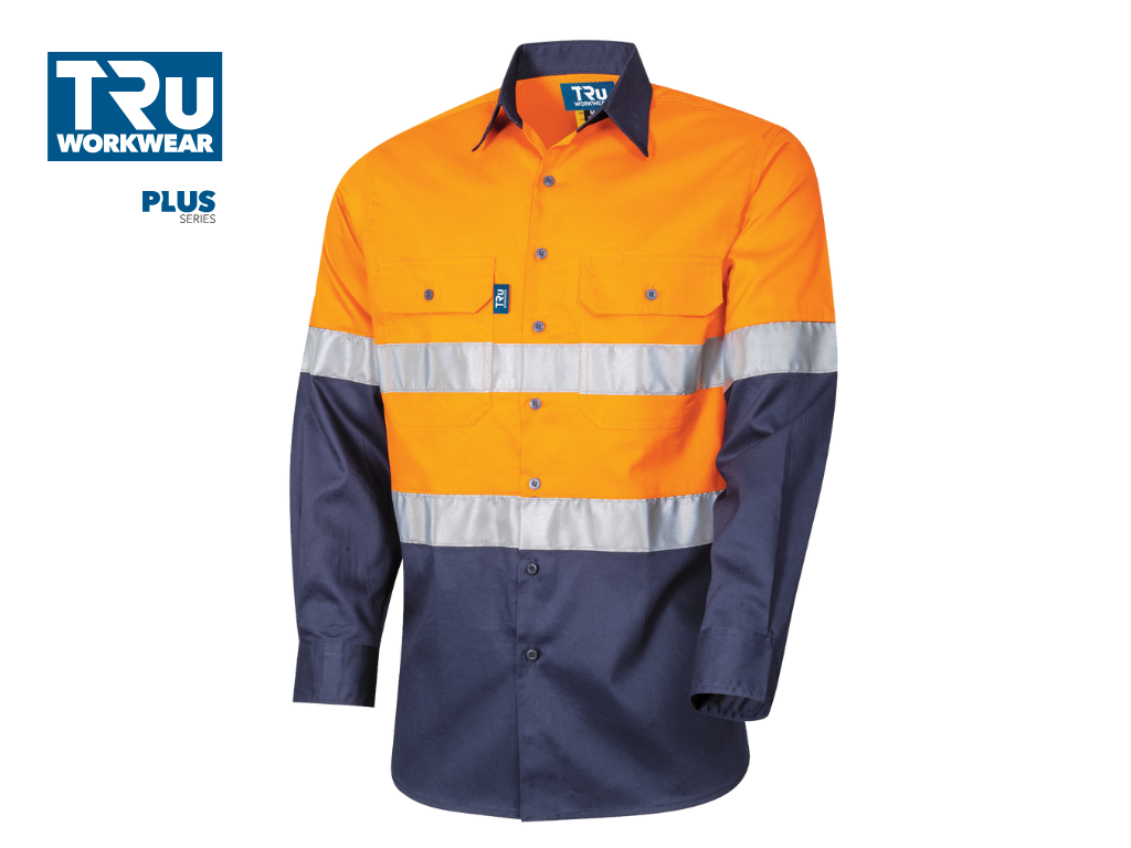 DS2166T1 Lightweight Vented L/S Hi-Vis Drill Shirt with Reflective Tape
