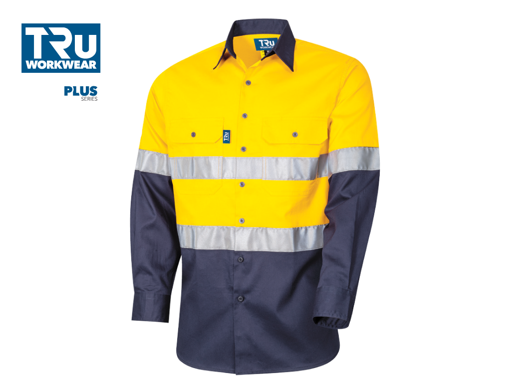 DS2166T1 Lightweight Vented L/S Hi-Vis Drill Shirt with Reflective Tape