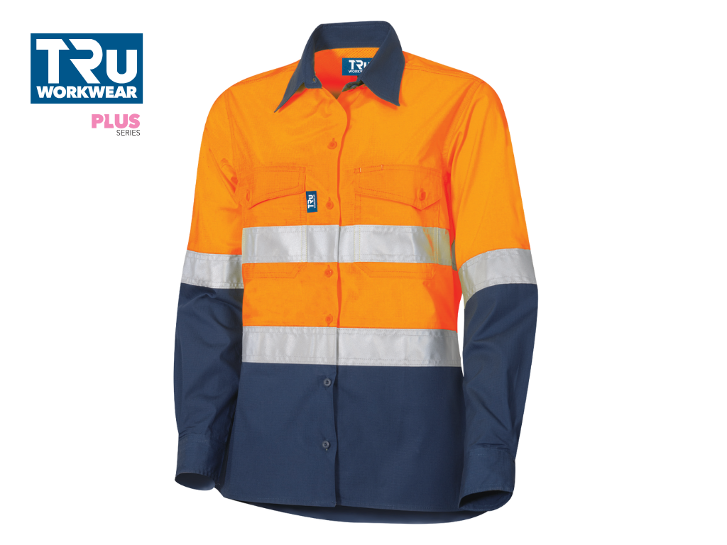 DSW2169T1 Ripstop Vented L/S Hi-Vis Cotton Shirt with Reflective Tape