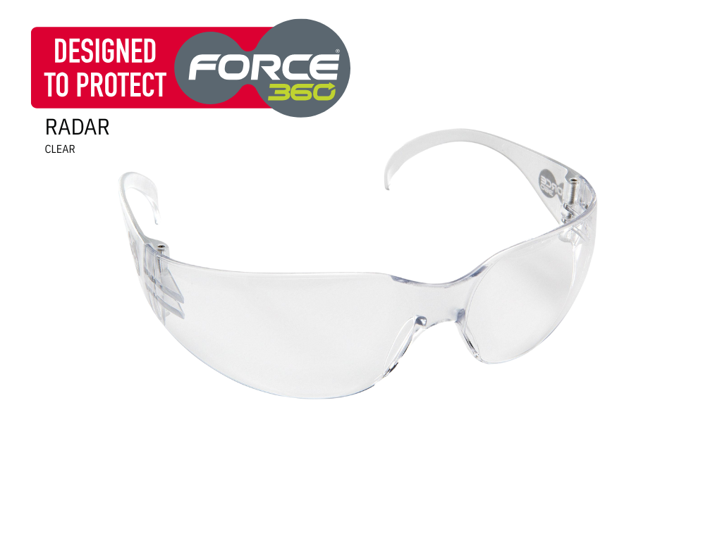 EWRX800 Force 360 Radar Glasses - Clear - 12 pack
