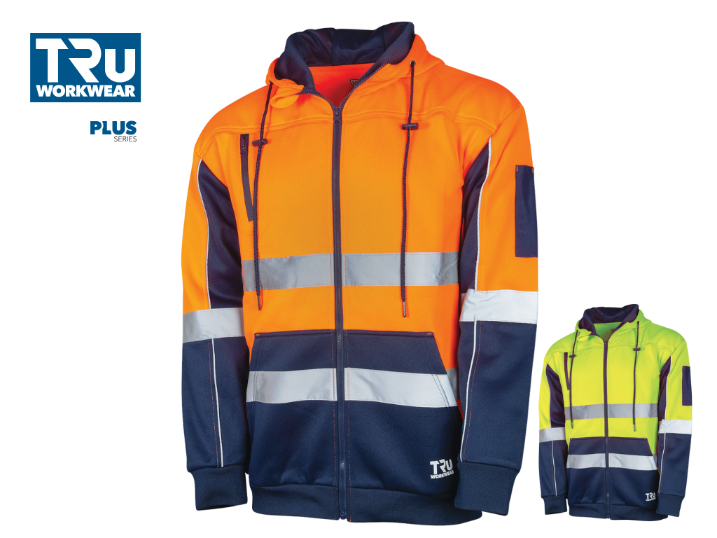 TF2959T1 Two-Tone Fleece Hoodie with Reflective Tape