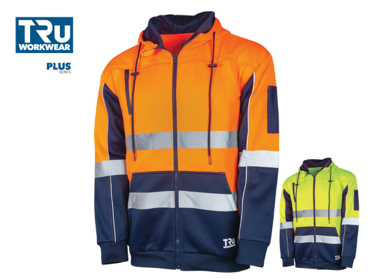 TF2959T1 Two-Tone Fleece Hoodie with Reflective Tape