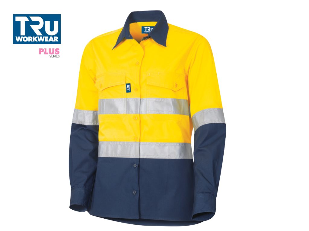 DSW2169T1 Ripstop Vented L/S Hi-Vis Cotton Shirt with Reflective Tape